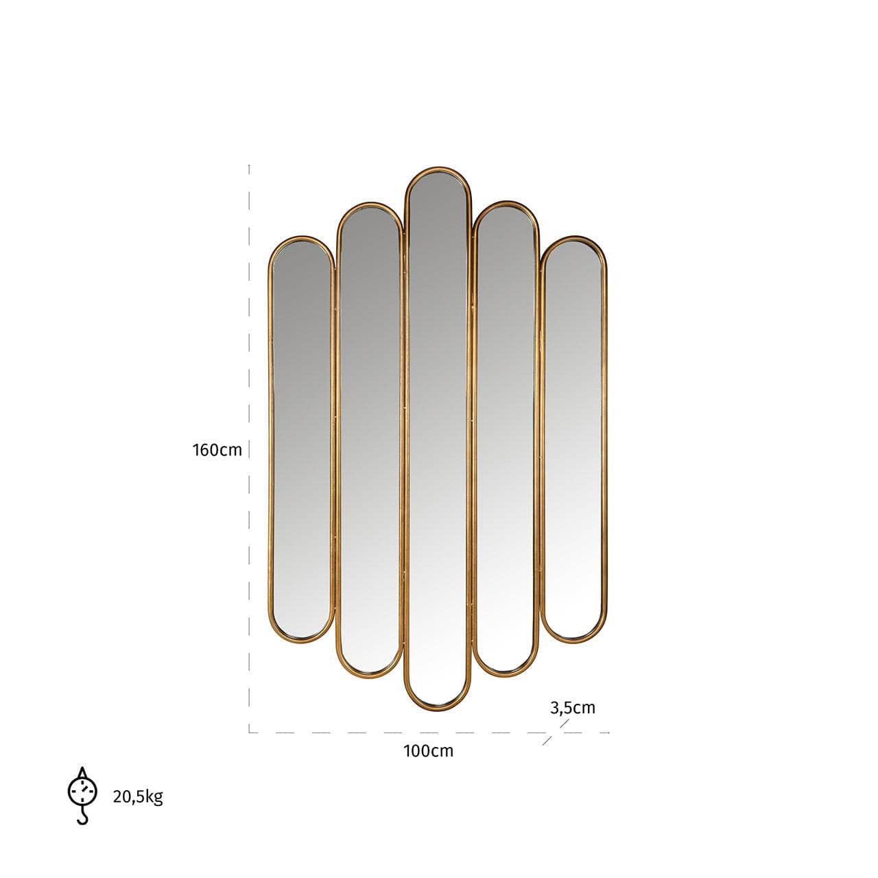 Avendris Gold Wall Mirror – Elegant Decorative Accent - Image 3