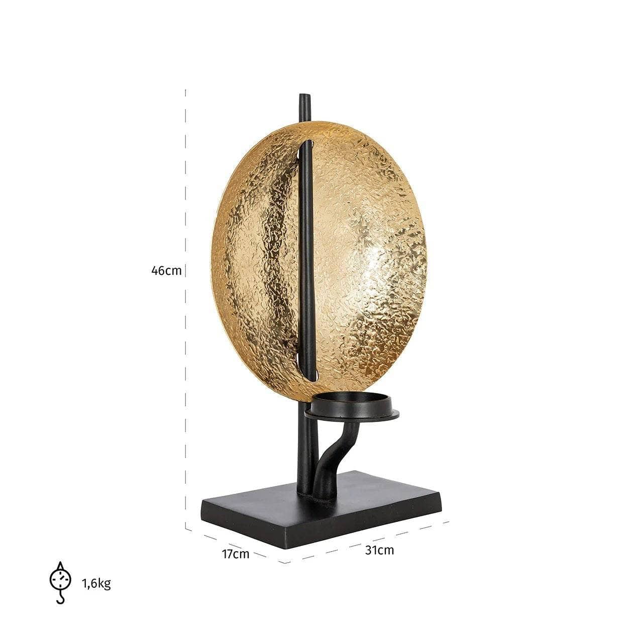 Chayra Candle Holder - Black & Gold - Image 5