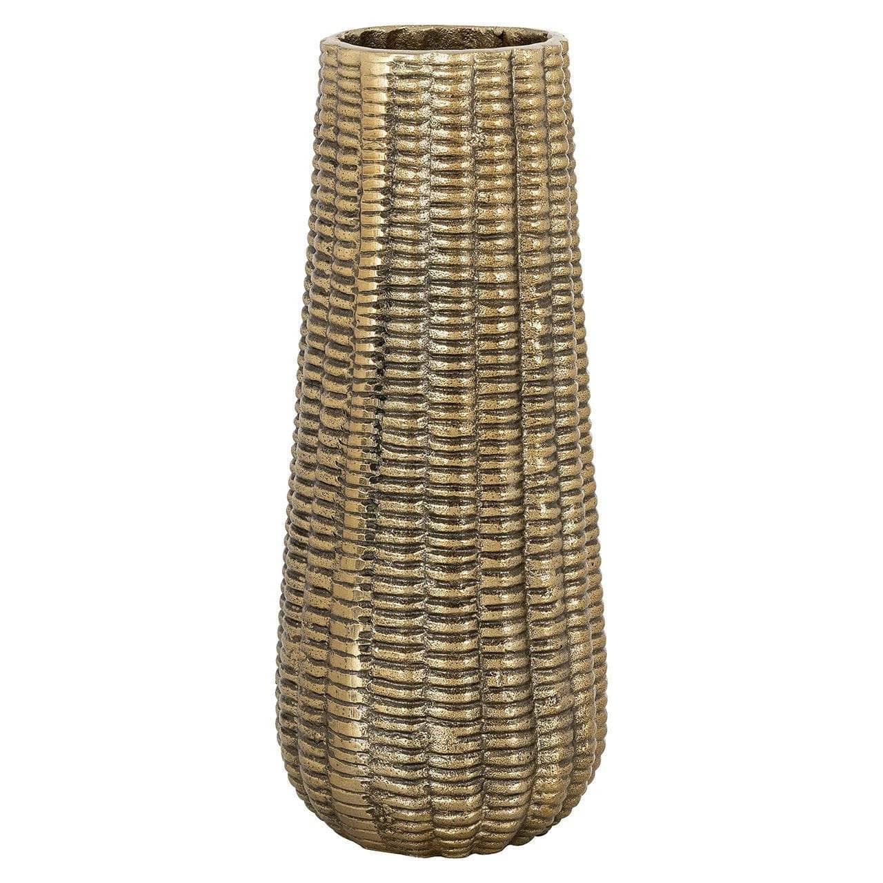 Loran Brushed Gold Vase - Small - Image 4