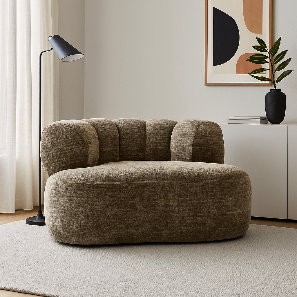 Avendris Stone Snuggler Chair – Cozy Compact Seating - Image 2