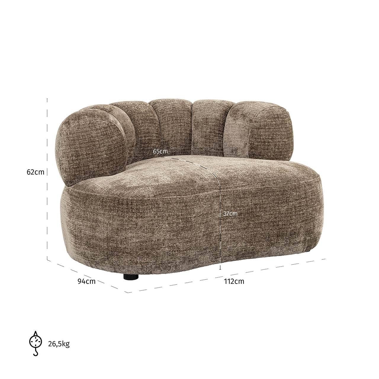 Avendris Stone Snuggler Chair – Cozy Compact Seating - Image 8